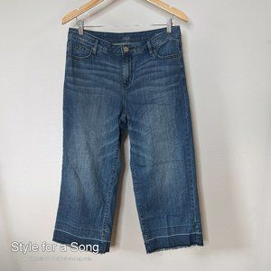 A.N.A Vintage Wash Blue Cropped Raw Hem Jeans 28/6T